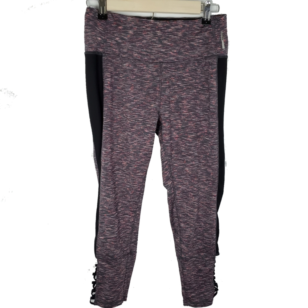 RBX Cropped Crop Leggings Crisscross Cutout Calf